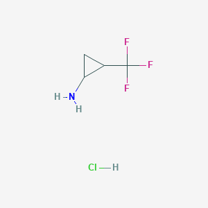 2-(Trifluoromethyl)cyclopropanamine hydrochloride chemical structure (CAS 1172072-62-6)
