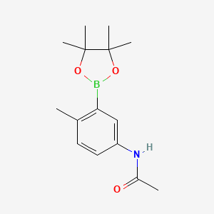 N-(4-Methyl-3-(4,4,5,5-tetramethyl-1,3,2-dioxaborolan-2-yl)phenyl)acetamide chemical structure (CAS 1172115-34-2)