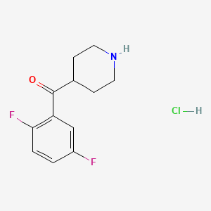 4-(2,5-Difluorobenzoyl)piperidine hydrochloride chemical structure (CAS 1172297-96-9)