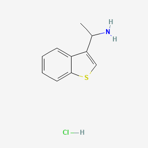 1-(Benzo[b]thiophen-3-yl)ethan-1-amine hydrochloride chemical structure (CAS 117234-06-7)