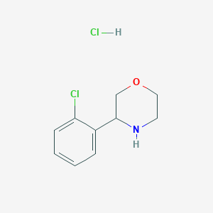 3-(2-Chlorophenyl)morpholine hydrochloride chemical structure (CAS 1172507-31-1)