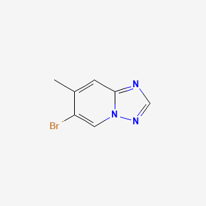 6-Bromo-7-methyl[1,2,4]triazolo[1,5-a]pyridine chemical structure (CAS 1172534-83-6)
