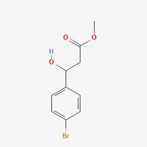 Methyl 3-(4-bromophenyl)-3-hydroxypropanoate chemical structure (CAS 1172591-49-9)