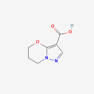 6,7-Dihydro-5H-pyrazolo[5,1-b][1,3]oxazine-3-carboxylic acid chemical structure (CAS 1173003-61-6)