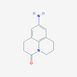 9-Amino-2,3,6,7-tetrahydro-1h,5h-pyrido[3,2,1-ij]quinolin-5-one chemical structure (CAS 1173024-83-3)