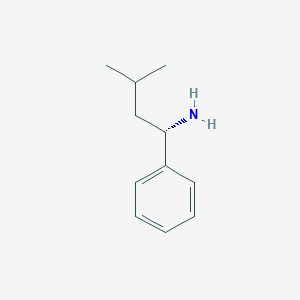(S)-3-Methyl-1-phenylbutan-1-amine chemical structure (CAS 1173110-86-5)