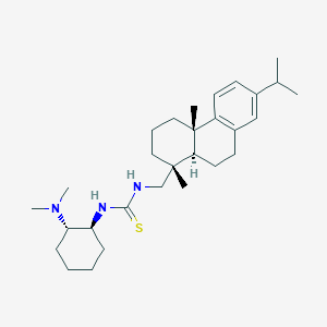 1-((1S,2S)-2-(Dimethylamino)cyclohexyl)-3-(((1R,4aS,10aR)-7-isopropyl-1,4a-dimethyl-1,2,3,4,4a,9,10,10a-octahydrophenanthren-1-yl)methyl)thiourea chemical structure (CAS 1173373-69-7)