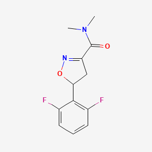 5-(2,6-Difluorophenyl)-N,N-dimethyl-4,5-dihydroisoxazole-3-carboxamide chemical structure (CAS 1173693-35-0)