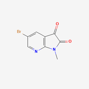 5-Bromo-1-methyl-1H-pyrrolo[2,3-b]pyridine-2,3-dione chemical structure (CAS 1173721-45-3)