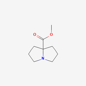 Methyl hexahydro-1H-pyrrolizine-7a-carboxylate chemical structure (CAS 117375-15-2)