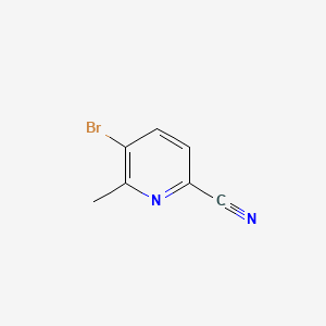 5-Bromo-6-methylpicolinonitrile chemical structure (CAS 1173897-86-3)