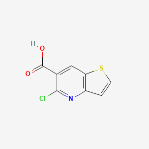 5-Chlorothieno[3,2-b]pyridine-6-carboxylic acid chemical structure (CAS 117390-36-0)