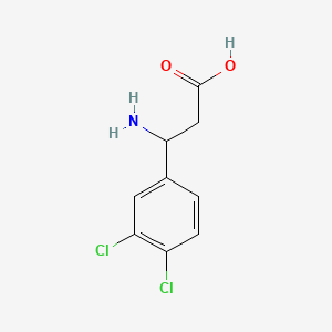 3-Amino-3-(3,4-dichlorophenyl)propanoic acid chemical structure (CAS 117391-57-8)