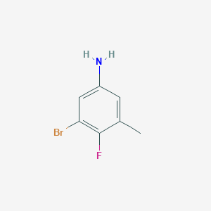 3-Bromo-4-fluoro-5-methylaniline chemical structure (CAS 1174005-79-8)
