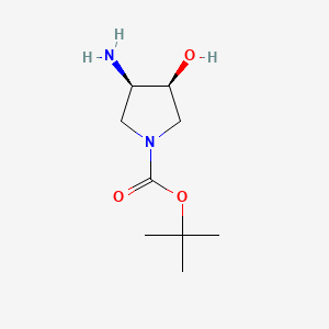 (3R,4S)-tert-Butyl 3-amino-4-hydroxypyrrolidine-1-carboxylate chemical structure (CAS 1174020-29-1)