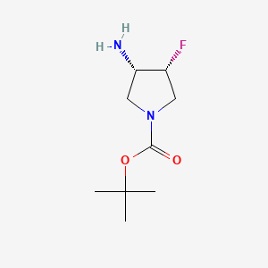 (3S,4R)-tert-Butyl 3-amino-4-fluoropyrrolidine-1-carboxylate chemical structure (CAS 1174020-30-4)