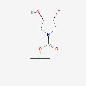 (3R,4S)-1-Boc-3-fluoro-4-hydroxypyrrolidine chemical structure (CAS 1174020-49-5)