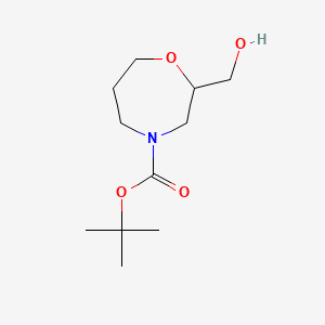 tert-Butyl 2-(hydroxymethyl)-1,4-oxazepane-4-carboxylate chemical structure (CAS 1174020-52-0)
