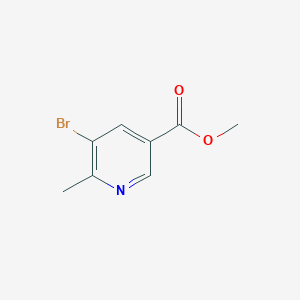 Methyl 5-bromo-6-methylnicotinate chemical structure (CAS 1174028-22-8)