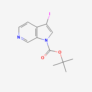 tert-Butyl 3-iodo-1H-pyrrolo[2,3-c]pyridine-1-carboxylate chemical structure (CAS 1174038-59-5)