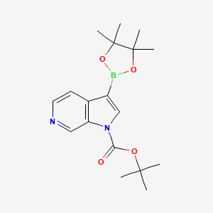 tert-Butyl 3-(4,4,5,5-tetramethyl-1,3,2-dioxaborolan-2-yl)-1H-pyrrolo[2,3-c]pyridine-1-carboxylate chemical structure (CAS 1174038-67-5)