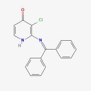 3-Chloro-2-((diphenylmethylene)amino)pyridin-4(1H)-one chemical structure (CAS 1174046-74-2)
