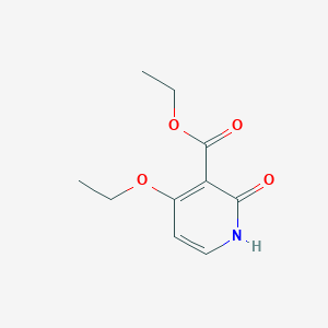Ethyl 4-ethoxy-2-oxo-1,2-dihydropyridine-3-carboxylate chemical structure (CAS 1174046-84-4)