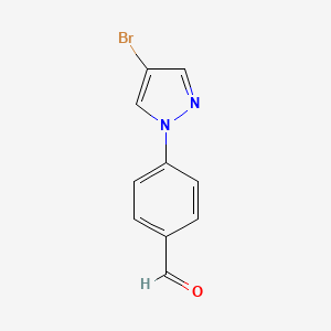 4-(4-Bromo-1H-pyrazol-1-yl)benzaldehyde chemical structure (CAS 1174064-63-1)