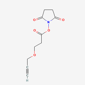 N-Succinimidyl 3-(propargyloxy)propionate chemical structure (CAS 1174157-65-3)