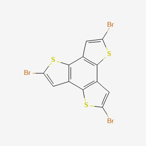 2,5,8-Tribromobenzo[1,2-b:3,4-b':5,6-b'']trithiophene chemical structure (CAS 1174223-26-7)