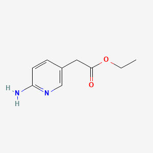 Ethyl 2-(6-aminopyridin-3-yl)acetate chemical structure (CAS 1174229-72-1)