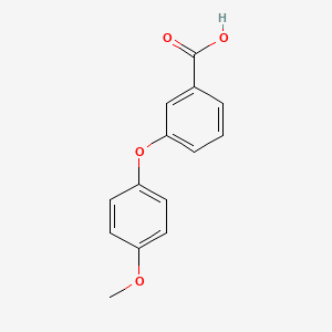 3-(4-Methoxyphenoxy)benzoic acid chemical structure (CAS 117423-75-3)