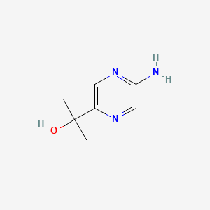2-(5-Aminopyrazin-2-yl)propan-2-ol chemical structure (CAS 1174231-20-9)