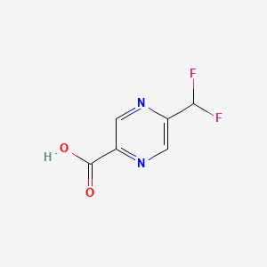 5-(Difluoromethyl)pyrazine-2-carboxylic acid chemical structure (CAS 1174321-06-2)