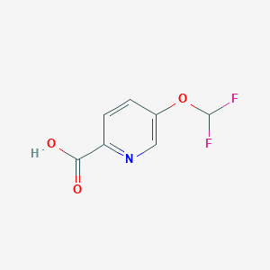 5-(Difluoromethoxy)picolinic acid chemical structure (CAS 1174323-34-2)