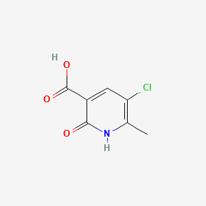 5-Chloro-2-hydroxy-6-methylnicotinic acid chemical structure (CAS 117449-75-9)