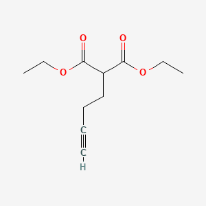 Diethyl 2-(but-3-yn-1-yl)malonate chemical structure (CAS 117500-15-9)