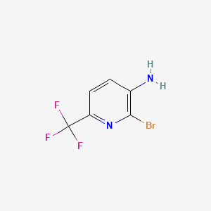 3-Amino-2-bromo-6-(trifluoromethyl)pyridine chemical structure (CAS 117519-16-1)