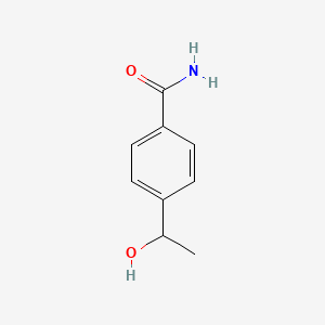 4-(1-Hydroxyethyl)benzamide chemical structure (CAS 1175301-23-1)