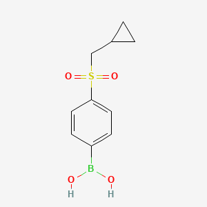 (4-((Cyclopropylmethyl)sulfonyl)phenyl)boronic acid chemical structure (CAS 1175560-85-6)