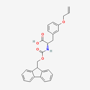 (S)-2-((((9H-Fluoren-9-yl)methoxy)carbonyl)amino)-3-(3-(allyloxy)phenyl)propanoic acid chemical structure (CAS 1175973-95-1)
