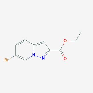 Ethyl 6-bromopyrazolo[1,5-a]pyridine-2-carboxylate chemical structure (CAS 1176413-18-5)