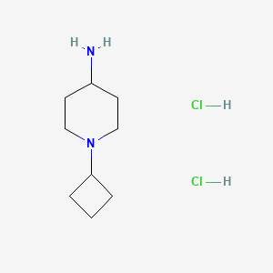 1-Cyclobutylpiperidin-4-amine dihydrochloride chemical structure (CAS 1176419-57-0)