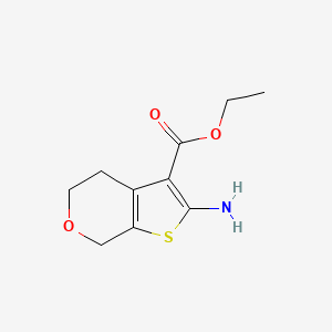 Ethyl 2-amino-5,7-dihydro-4H-thieno[2,3-c]pyran-3-carboxylate chemical structure (CAS 117642-16-7)