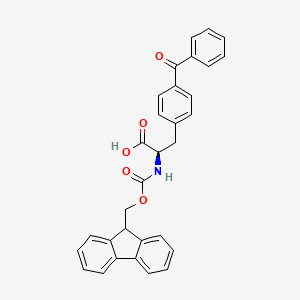 (R)-2-((((9H-Fluoren-9-yl)methoxy)carbonyl)amino)-3-(4-benzoylphenyl)propanoic acid chemical structure (CAS 117666-97-4)