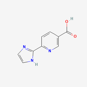 6-(1H-Imidazol-2-yl)nicotinic acid chemical structure (CAS 117668-19-6)