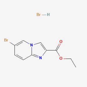 Ethyl 6-bromoimidazo[1,2-a]pyridine-2-carboxylate hydrobromide chemical structure (CAS 1177092-98-6)