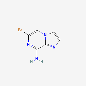 6-Bromoimidazo[1,2-a]pyrazin-8-amine chemical structure (CAS 117718-84-0)