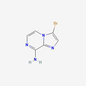 3-Bromoimidazo[1,2-a]pyrazin-8-amine chemical structure (CAS 117718-92-0)