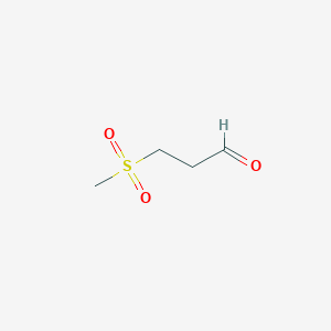 3-(Methylsulfonyl)propanal chemical structure (CAS 1177282-04-0)